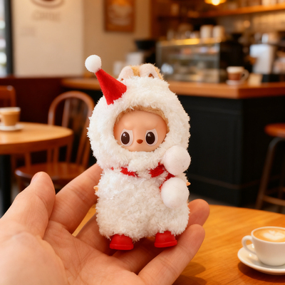 四代LBUBU4.0搪胶挂件玩偶衣服4.0心底密码娃衣雪人套装可爱萌鞋