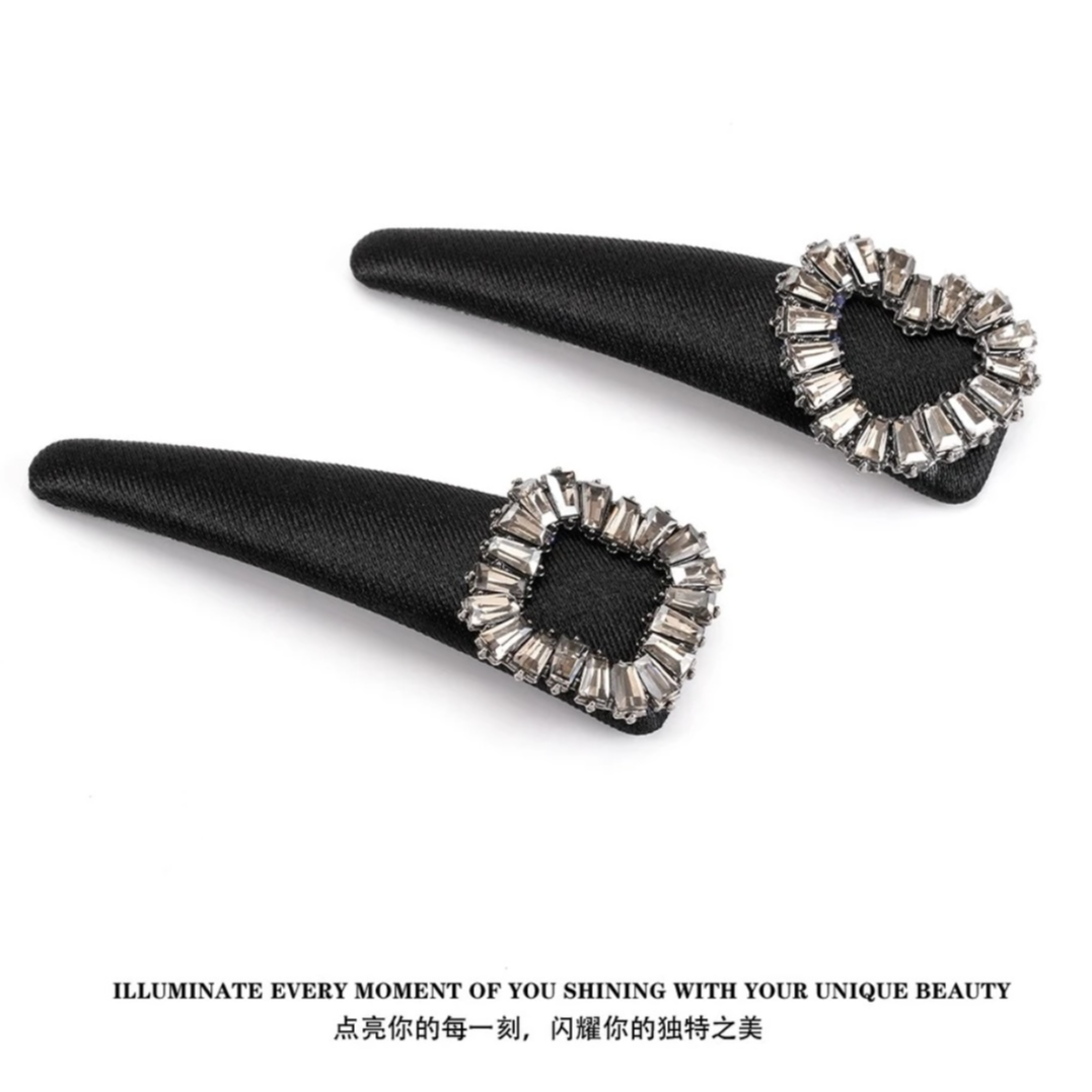 韩版新款ins发饰边夹百搭甜酷黑色气质BB夹蝴蝶结发夹碎发刘海夹