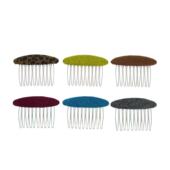 韩国ins秋冬新款 质感纯色布艺金属发簪插梳时尚 简约顶夹头饰发饰