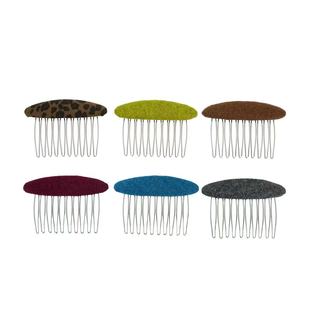 韩国ins秋冬新款 简约顶夹头饰发饰 质感纯色布艺金属发簪插梳时尚