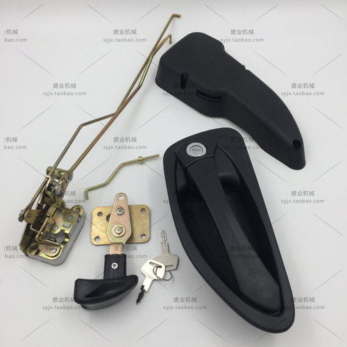 挖掘机配件 现代R150-9门锁  驾驶室门锁总成 锁块/内外拉手