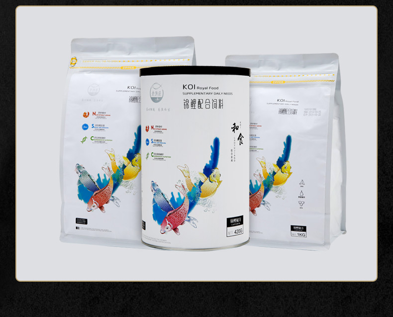 热带观赏鱼颗粒饲料龙鱼锦鲤鹦鹉兰寿金鱼小型鱼颗粒干饲料