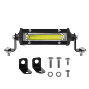 汽车LED长条灯迷你小单排COB 日行灯摩托车辅助灯12V 9W工作灯改装