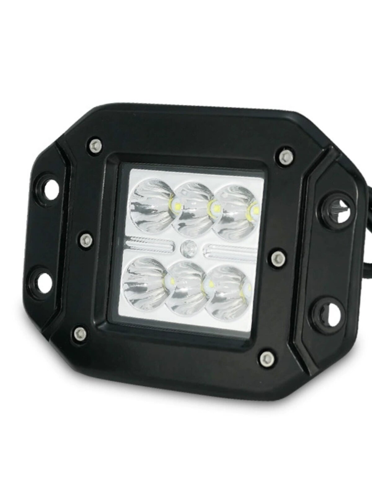 고휘도 오프로드 차량 LED 앞범퍼 조명 돔 조명 매입형 안개등 차량 개조 스포트라이트 18W 정사각형 작업등