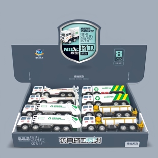 妮乐小队长运输工程车环卫车模型男孩惯性益智玩具儿童生日礼物