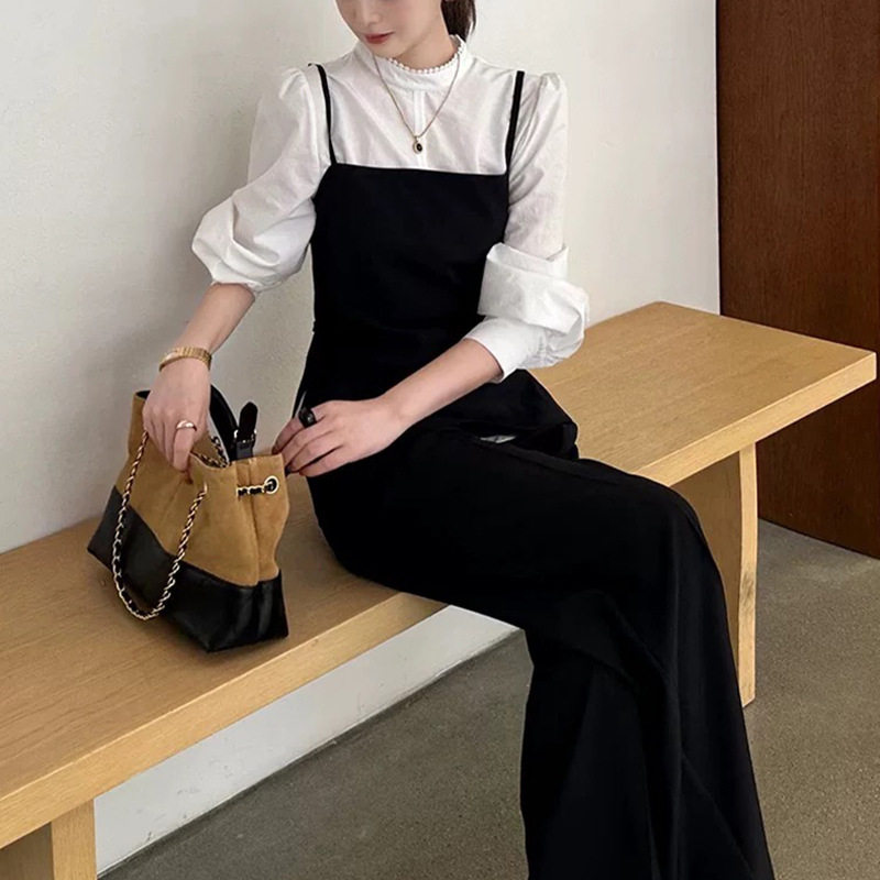 2025春秋新款大码女装立领泡泡袖宽松衬衫女胖mm优雅气质小衫2516