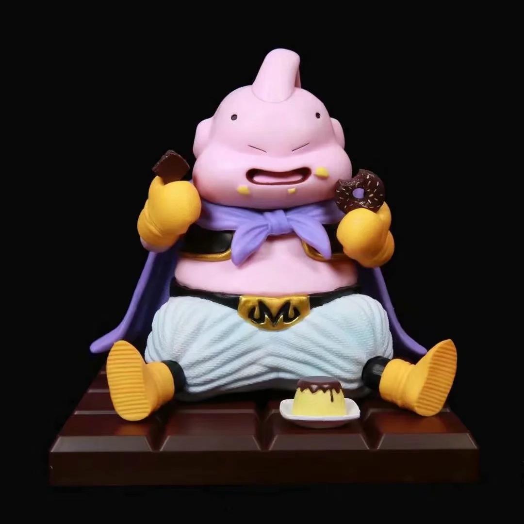 魔人胖布欧 吃货手办 甜甜圈 布丁 可爱坐姿人偶模型公仔摆件盒装