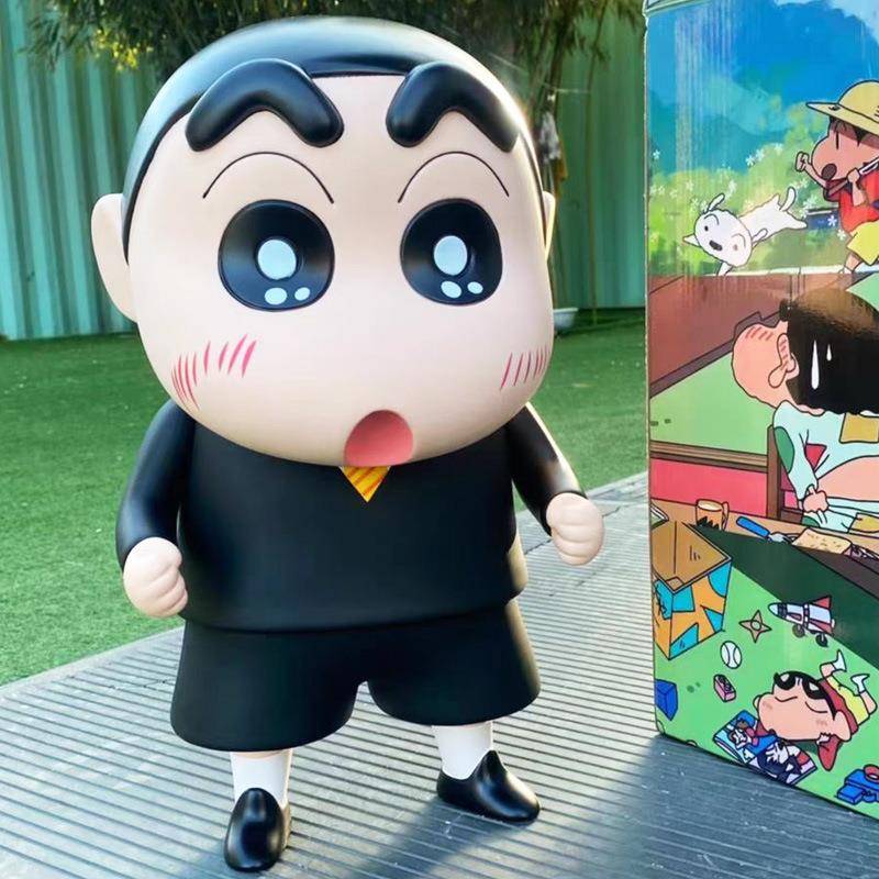 西装蜡笔小新摆件1比1超大号手办玩偶野原新之助周边潮玩公仔