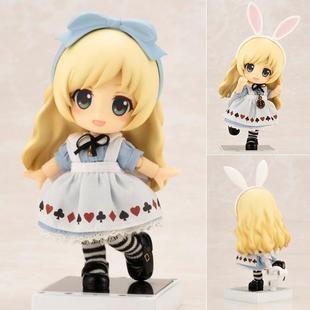 夢游仙境 盒蛋手辦 Q版 愛麗絲 穿真衣服 可動 兔耳 粘土人 Alice