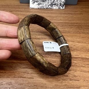 绿奇楠手镯沉香手镯手串种植绿奇楠天然沉香1.3*10g+
