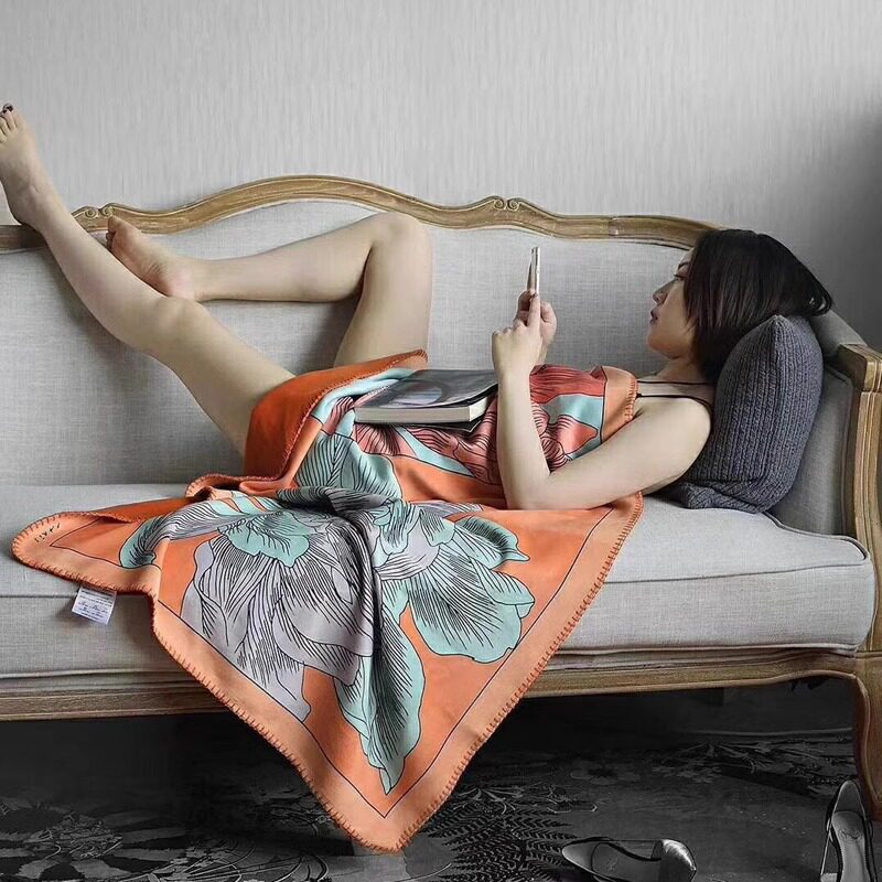 出口毛毯专柜欧式双层复合云毯