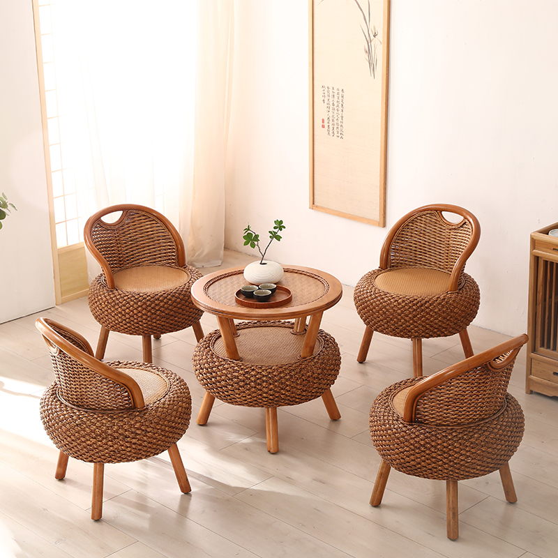 藤编手工休闲藤椅藤编茶几真藤