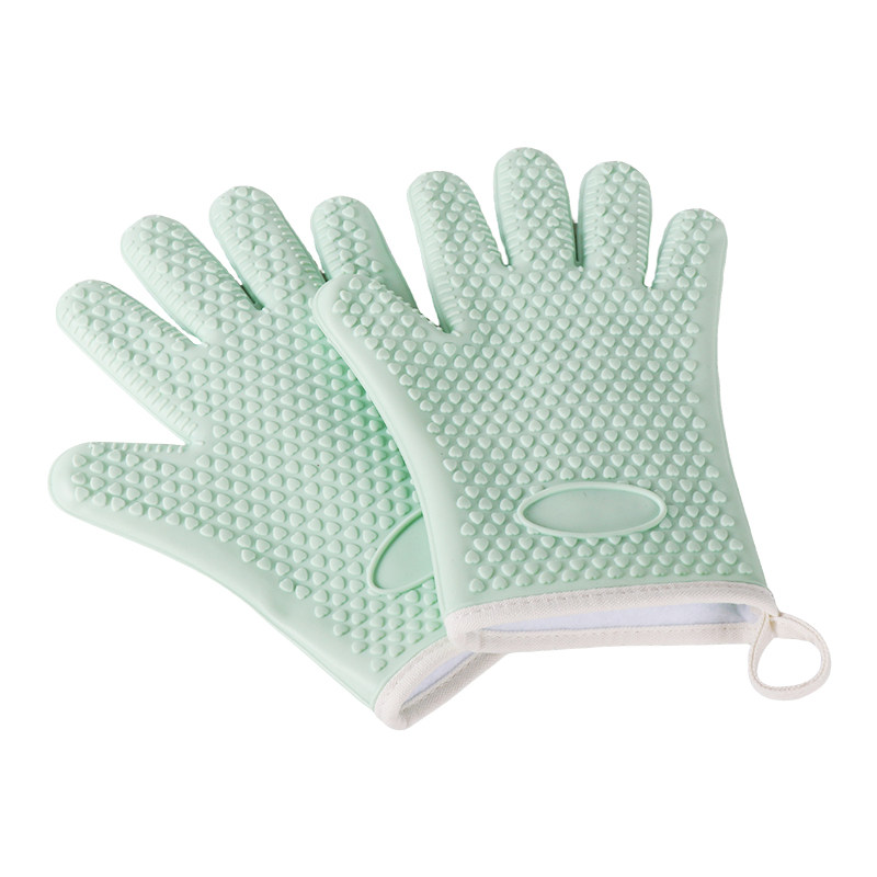 防烫手套隔热耐高温加厚硅胶厨房微波炉专用防滑烘焙烤箱手套家用