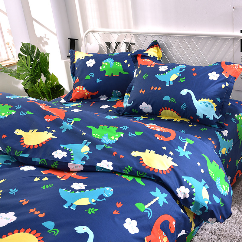 恐龙纯棉卡通被罩 床单 四件套床笠全棉男孩儿童床单被套三4件套,床上用品,床单定制定做,淘宝优惠券,粉丝福利购,淘宝优惠卷