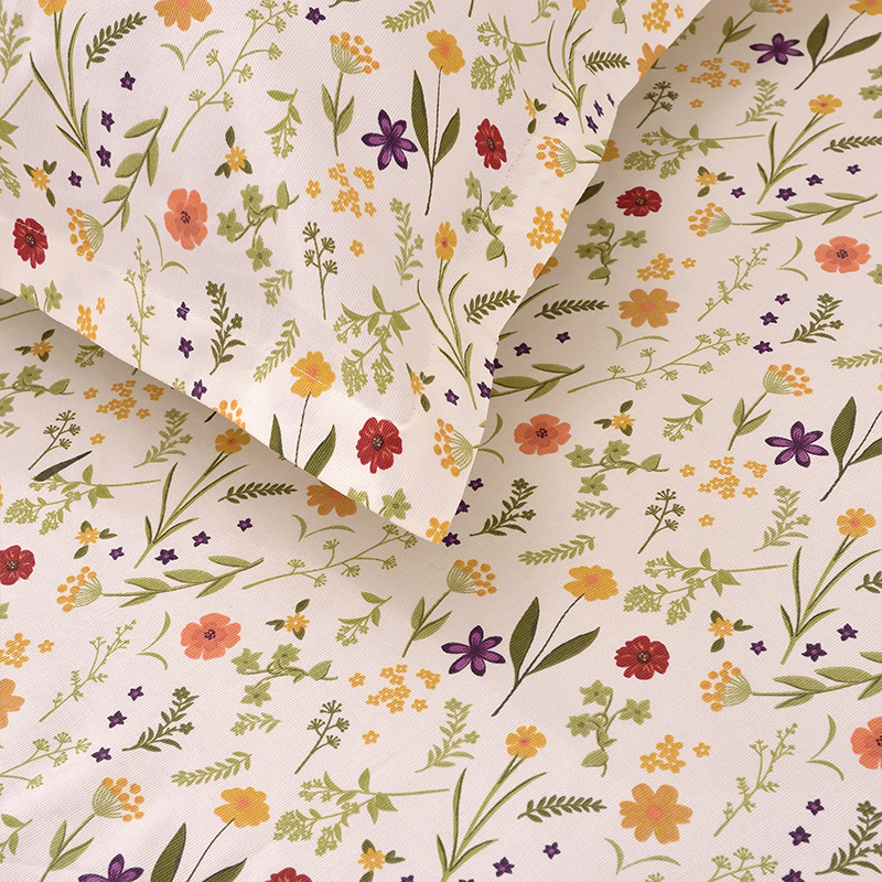 森系小碎花纯棉老粗布床单厚实