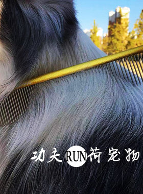 GOLDPETS金派滋宠物直排梳 狗猫梳子美容工具开结疏密两用不锈钢