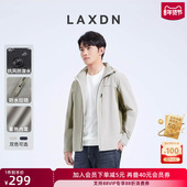 莱克斯顿男装 可拆卸连帽夹克外套2025春秋新款 户外防风防泼水风衣