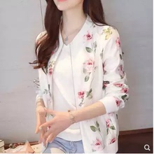 棒球服外套上衣时尚 长袖 休闲夹克装 女2019春秋新款 印花棒球衫 韩版