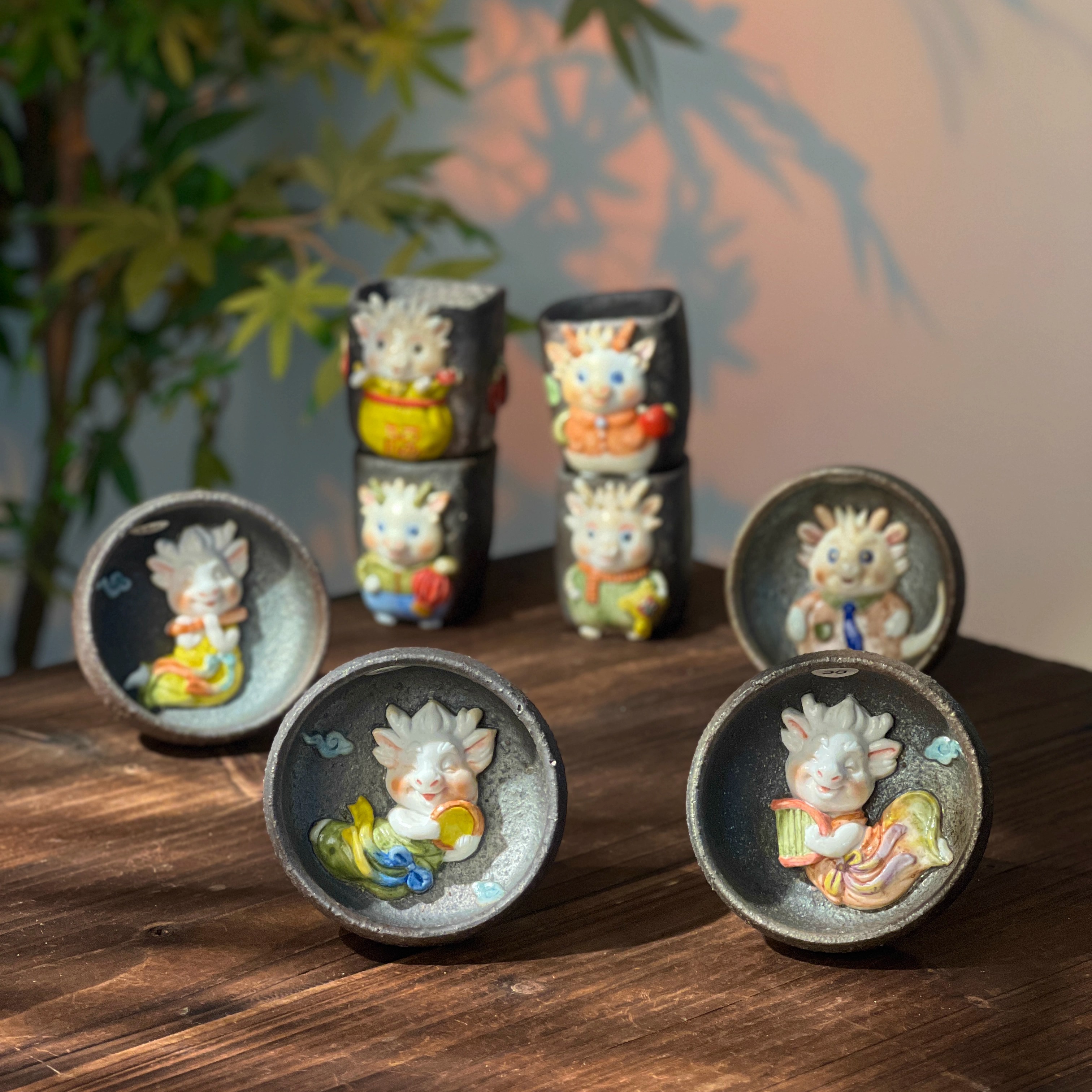 （购主泡本链买1送1）大周老师 多只可选小龙人 60号 柴烧 杯