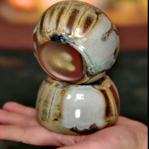 140ml禅定杯 黄陶  多只选~林峰老师柴烧茶杯子