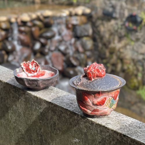 不上釉老师茶杯纯手工浮雕