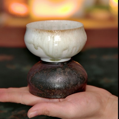 110ml开怀杯 多只选~  瓷泥.墨彩  林峰老师柴烧杯子