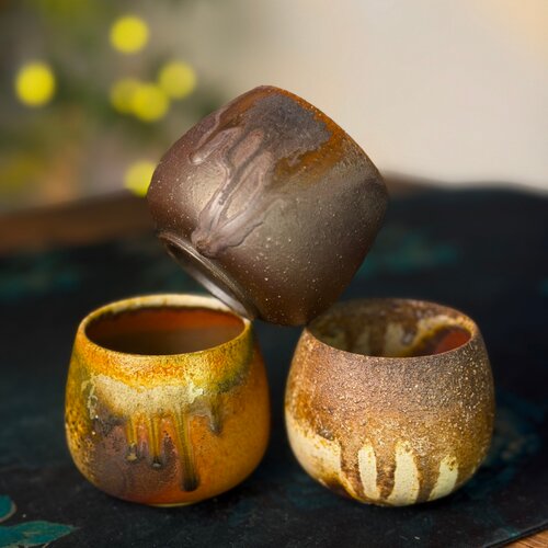 130ml经典款 金钟杯 （中）多只选~林峰老师柴烧茶杯子