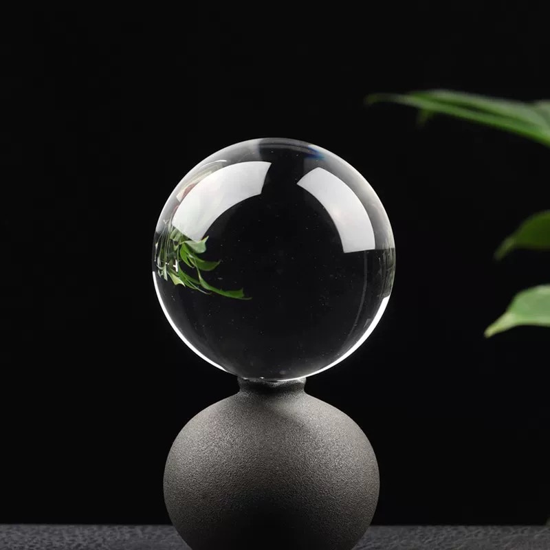 假一赔十天然白水晶球摆件