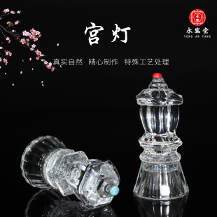 水晶灯长明灯宫灯墓地墓穴摆件白事下葬用品清明祭祀祭奠随葬品