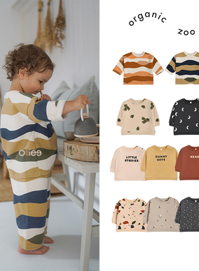折扣款不退换！现货英国Organic Zoo 21秋冬婴儿童有机棉字母黑色