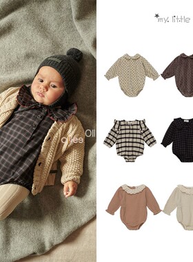 折扣款 现货西班牙My Little Cozmo 婴儿女童有机棉条绒包屁衣