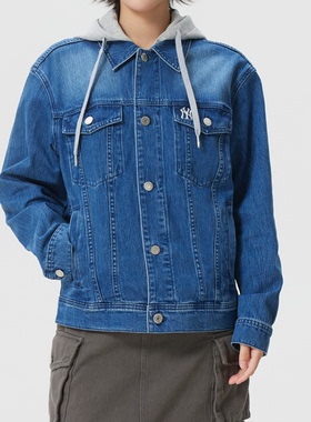 国内现货MLB男女26新款NY刺绣字母休闲运动夹克牛仔外套3ADKV0461