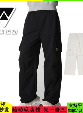 国内现货MLB女子25新款NY工装裤休闲阔腿裤直筒运动长裤3FWPB0554