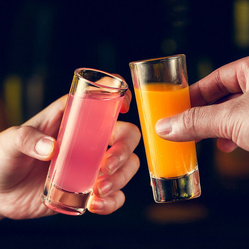 60ml创意分层彩虹杯一口杯白酒杯