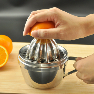 304不锈钢柠檬榨汁器便携手动榨汁机家用螺旋迷你柠檬水果压汁器
