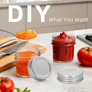 透明密封食品罐玻璃酱菜瓶沙拉果酱罐头瓶蛋糕杯鱼子酱瓶带盖储物