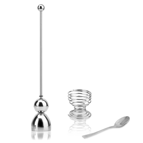 不锈钢英式开蛋器鸡蛋切割器创意餐厅厨房工具送蛋托和小勺