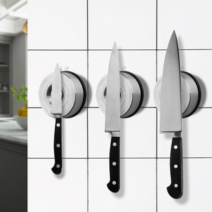 免打孔强磁刀架磁吸圆形刀架吸盘磁性刀架壁挂式磁力不锈钢工具架