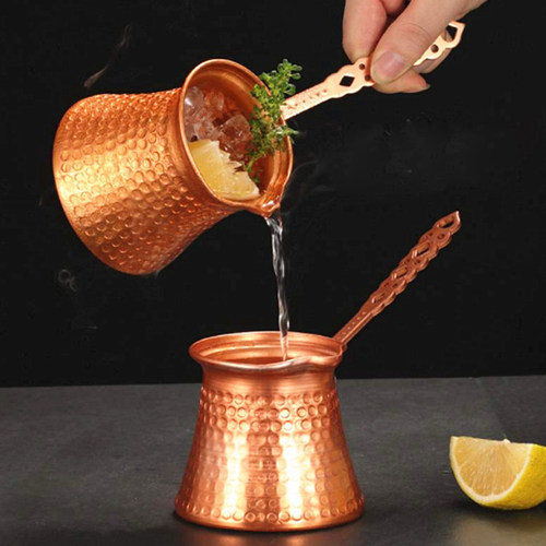 土耳其咖啡壶锤点铜色鸡尾酒杯