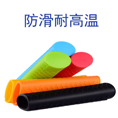 硅胶防烫条形锅柄套加厚硅胶锅把套隔热套耐高温大号隔热防滑套