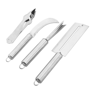 全不锈钢菠萝刀水果刀甘蔗凤梨削皮器割菜刀挖籽去眼夹三叉去皮铲