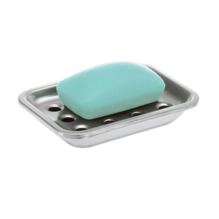 欧式加厚不锈钢双层香皂肥皂盒12孔沥水时尚创意卫生间卫浴用品