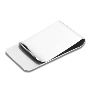 简约加宽版不锈钢钱夹钞票夹信用卡夹生活实用小礼品票据夹小礼品