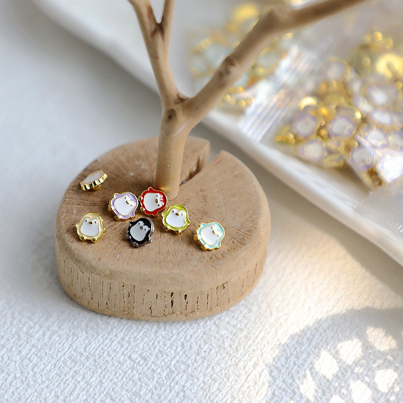 8mm迷你彩色可爱企鹅娃衣扣子配件辅料 6分bjd娃娃工艺材料饰品