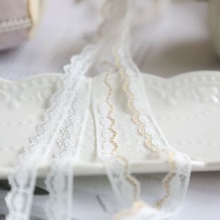 手工DIY外单白色金线蕾丝花边辅料领子布料服装 饰 饰品衣服裙边装