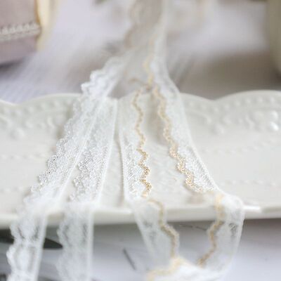 手工DIY外单白色金线蕾丝花边辅料领子布料服装饰品衣服裙边装饰