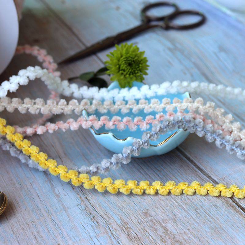 出口精细双边小绒球蕾丝服装花边辅料手工材料 娃衣袖子制衣辅料,居家布艺,花边,淘宝优惠券,粉丝福利购,淘宝优惠卷