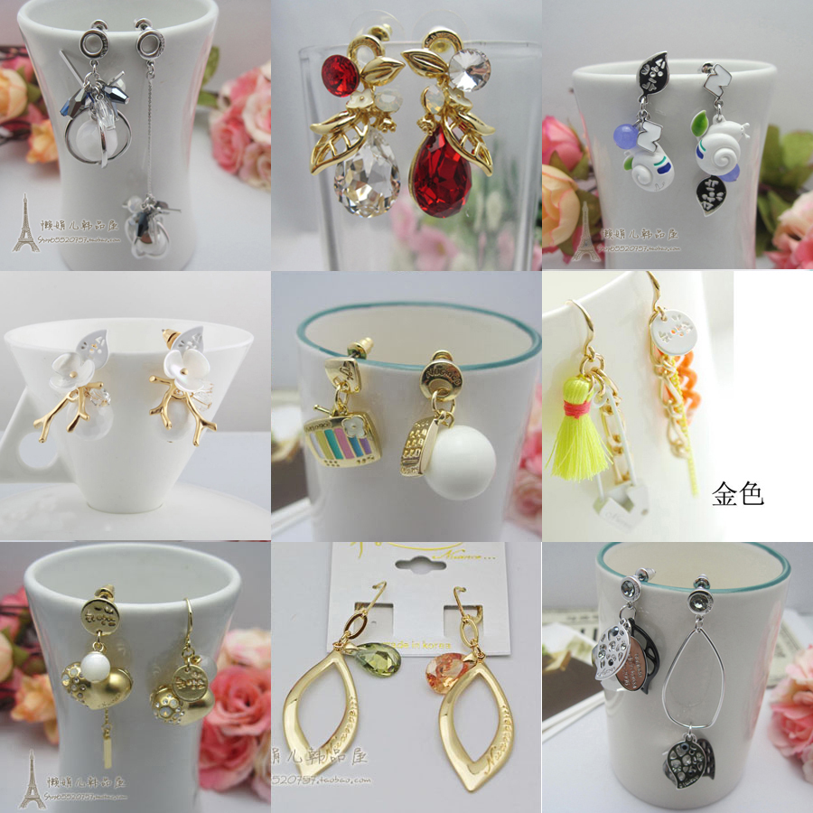 韩国进口饰品时尚风耳环特价清仓