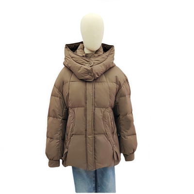 保暖羽绒服女短款连帽面包服外套