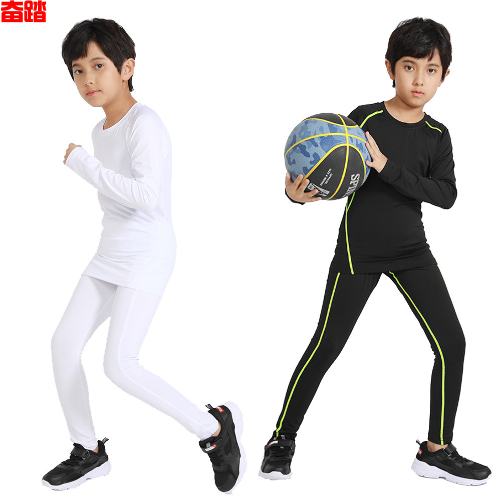 儿童运动紧身衣训练服速干衣男童春秋篮球足球打底健身服套装男孩